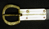 Medieval & Viking Age Belt ~ Hand-worked Londoner Buckle Plate & Buckle inspired by a Museum of London Publication.