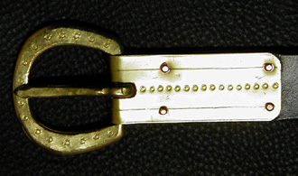 Medieval & Viking Age Belt ~ Hand-worked Londoner Buckle Plate & Buckle inspired by a Museum of London Publication.