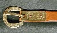 Dublin Viking Medieval & Viking Age Belt ~ Hand-worked Buckle Plate is inspired by a copper Viking belt tip unearthed at Dublin.