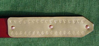 Medieval & Viking Age Belt ~ Hand-worked Viking triangle Belt tip.