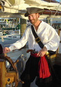 Narrator Matt wearing our Pirate Baldric at the 2005 Pirate Fest in Key West. Photo used by permission.